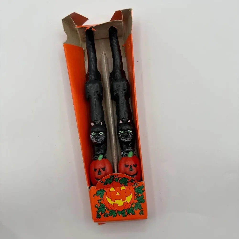 Vintage Halloween Black Cat Tapered 10